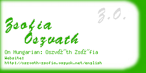 zsofia oszvath business card